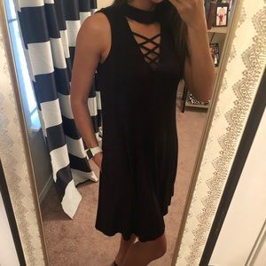 Black jersey dress
